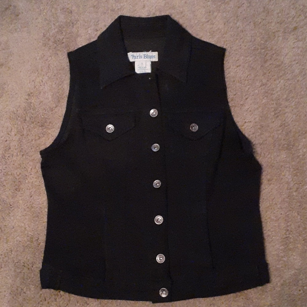 Black Denim Vest